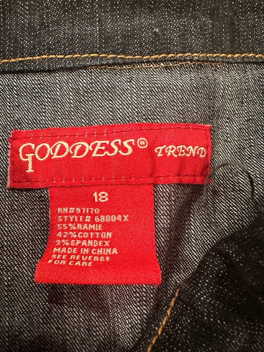 Goddess Plus Size 18 Denim Jumpsuit Rhinestone Belted Western Boho Y2K Flare XL - Picture 7 of 14